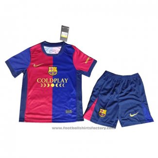 Barcelona Coldplay Home Shirt Kids 2024-2025