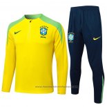 Sweatshirt Tracksuit Brazil 2024-2025 Yellow