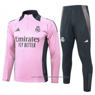 Sweatshirt Tracksuit Real Madrid Kids 2024-2025 Rosa