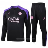 Sweatshirt Tracksuit Paris Saint-Germain Jordan Kids 2024-2025 Black