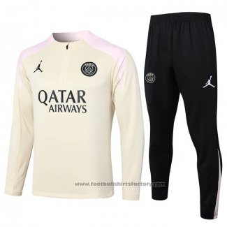 Sweatshirt Tracksuit Paris Saint-Germain Jordan Kids 2024-2025 Yellow