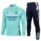 Sweatshirt Tracksuit Real Madrid Kids 2024-2025 Green