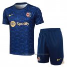 Tracksuit Barcelona Short Sleeve 2024-2025 Blue - Shorts