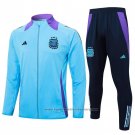 Jacket Tracksuit Argentina Kids 2024-2025 Light Blue