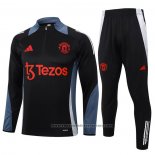 Sweatshirt Tracksuit Manchester United Kids 2024-2025 Black