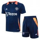 Tracksuit Manchester United Short Sleeve 2024-2025 Blue - Shorts