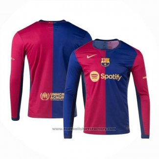 Barcelona Home Shirt Long Sleeve 2024-2025