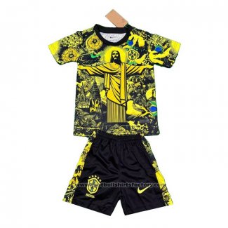 Brazil Jesus Shirt Kids 2024-2025 Yellow