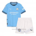 Manchester City Home Shirt Kids 2024-2025