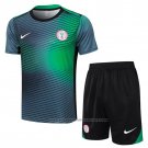 Tracksuit Nigeria Short Sleeve 2024-2025 Grey Green - Shorts