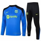 Sweatshirt Tracksuit Barcelona Kids 2024-2025 Blue