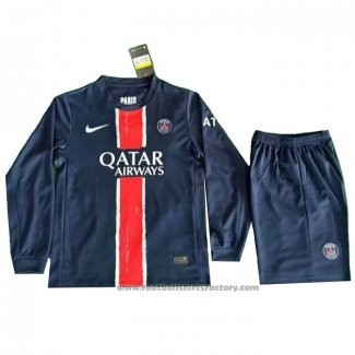 Paris Saint-Germain Home Shirt Long Sleeve Kids 2024-2025