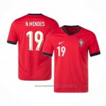 Portugal Player N.mendes Home Shirt 2024