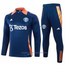 Sweatshirt Tracksuit Manchester United Kids 2024-2025 Blue