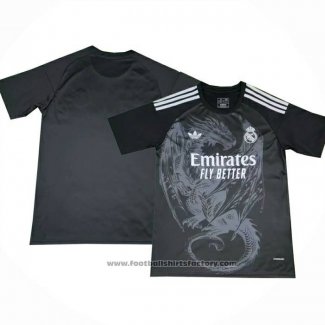 Thailand Real Madrid Dragon Shirt 2024-2025 Black Grey