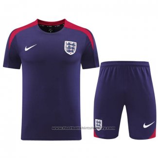 Tracksuit England Short Sleeve 2024-2025 Purpura - Shorts