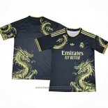 Thailand Real Madrid Dragon Shirt 2024-2025 Black Gold