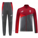 Jacket Tracksuit AC Milan 2024-2025 Red Grey