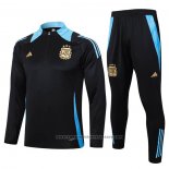 Sweatshirt Tracksuit Argentina Kids 2024-2025 Black