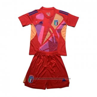 Italy Goalkeeper Shirt Kids 2024-2025 Red