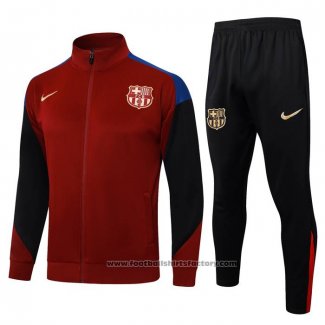 Jacket Tracksuit Barcelona Kids 2024-2025 Red and Blue