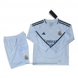 Real Madrid Home Shirt Long Sleeve Kids 2024-2025