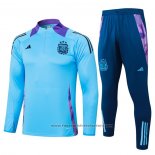 Sweatshirt Tracksuit Argentina Kids 2024-2025 Blue