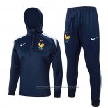 Sweatshirt Tracksuit France 2024-2025 Blue Oscuro