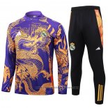 Sweatshirt Tracksuit Real Madrid Dragon 2024-2025 Purpura