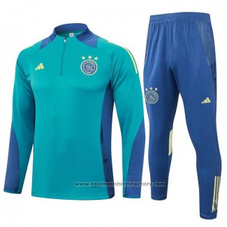 Sweatshirt Tracksuit Ajax Kids 2024-2025 Green