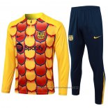 Sweatshirt Tracksuit Barcelona Kids 2024-2025 Yellow