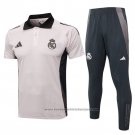 Conjunto Polo Real Madrid 2024-2025 Rosa Claro