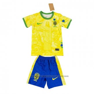 Brazil Jesus Shirt Kids 2024-2025 Yellow