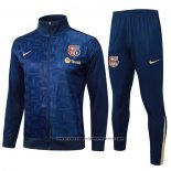 Jacket Tracksuit Barcelona Kids 2024-2025 Blue Oscuro