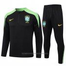 Sweatshirt Tracksuit Brazil 2024-2025 Black