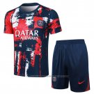 Tracksuit Paris Saint-Germain Jordan Short Sleeve 2024-2025 Blue and Red - Shorts