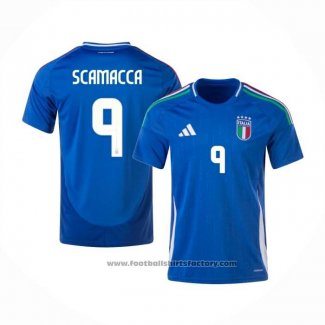 Italy Player Scamacca Home Shirt 2024-2025