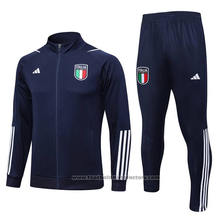 Buy Jacket Tracksuit Italy Kids 2023-2024 Blue at Footballshirtsfactory